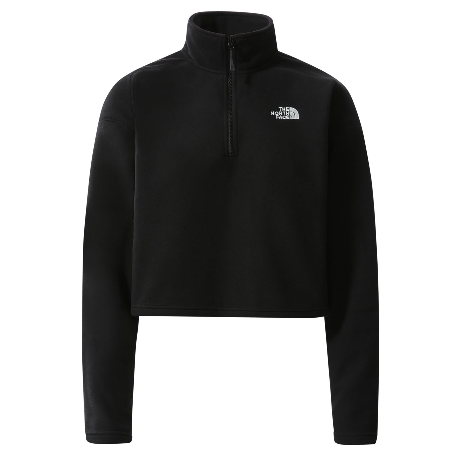 W 100 Glacier Cropped 1/4 Zip - Tnf Black