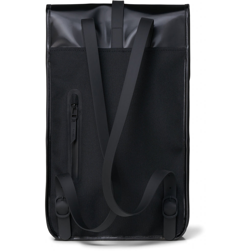 Backpack - Shiny Black - Rains - Tilbehør - VILLOID.no