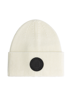 Round Patch Beanie - Star White