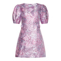 Neva Jacquard Belt Dress - Lilac Jacquard