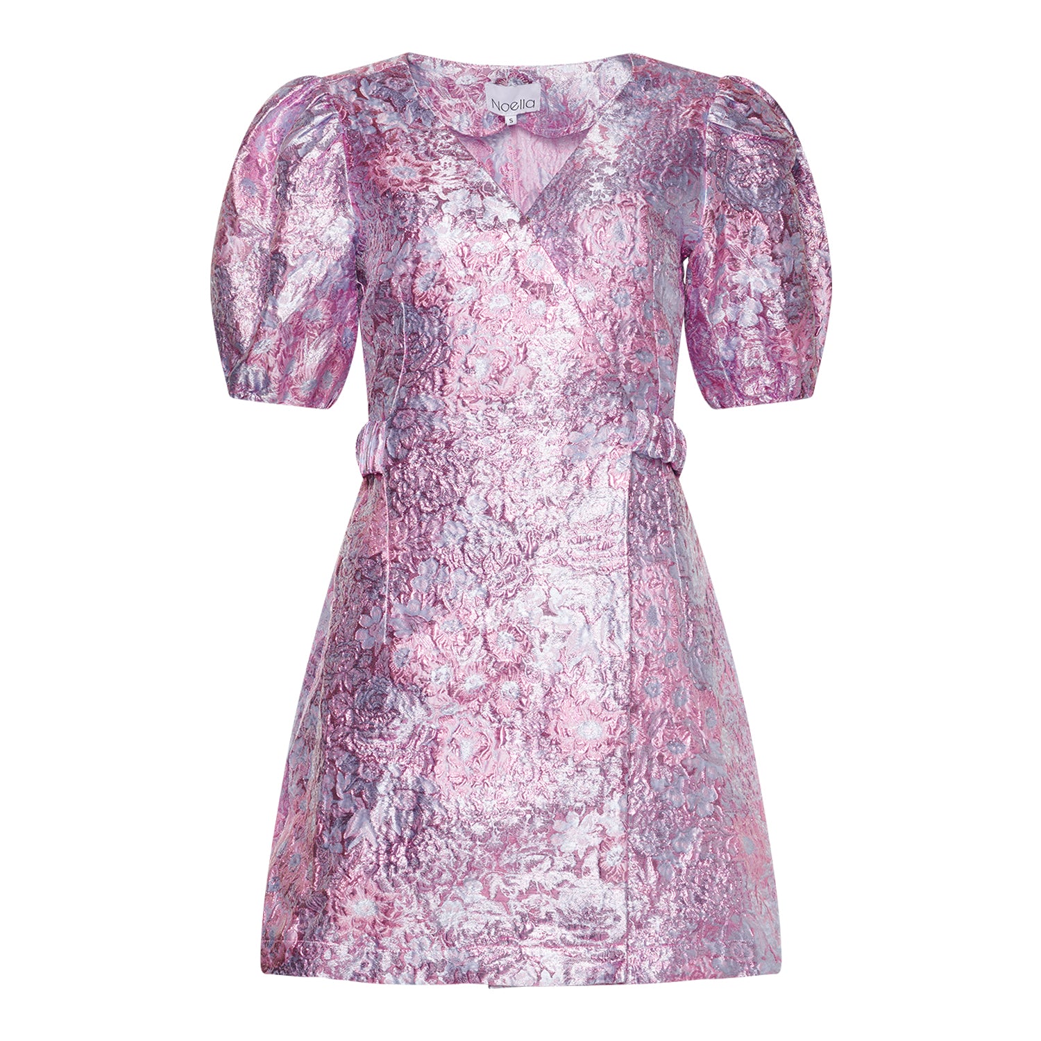 Neva Jacquard Belt Dress - Lilac Jacquard
