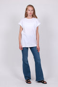 Alva Plain Tee - White - Moss Copenhagen - T-skjorter & Topper - VILLOID.no