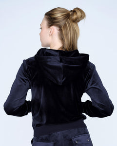 Robertson Classic Velour Zip Hoodie - Night Sky