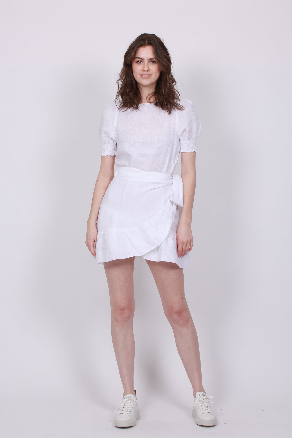 Serena Linen Dress - White - Ella & il - Kjoler - VILLOID.no