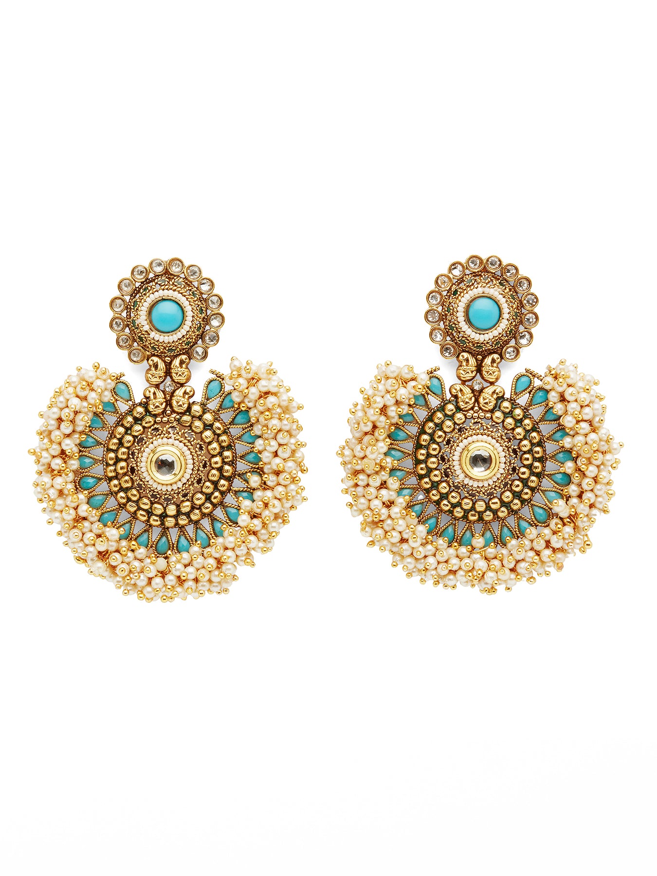 The Large Tanushri Earrings - Turqoise - Miss Mathiesen - Smykker - VILLOID.no