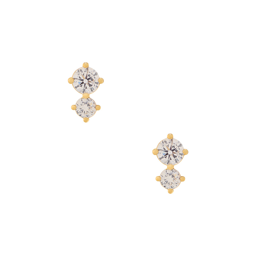 Crystal Drop Stud - Crystal