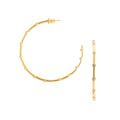 Fine Crystal Station Large Hoops - Crystal