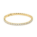 Crystal Cup Chain Tennis Bracelet  - Gold