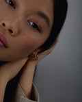 Rope Twist Mid Size Hoops - Pale Gold