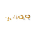 Pearl Drop Hoop & Starburst Stud Pack - Pearl
