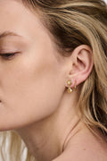 Molten & Semi-Precious Drop Earrings - Labradorite