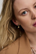 Molten & Semi-Precious Drop Earrings - Malachite