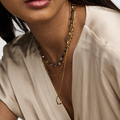 Labradorite Chip Bead Necklace - Labradorite