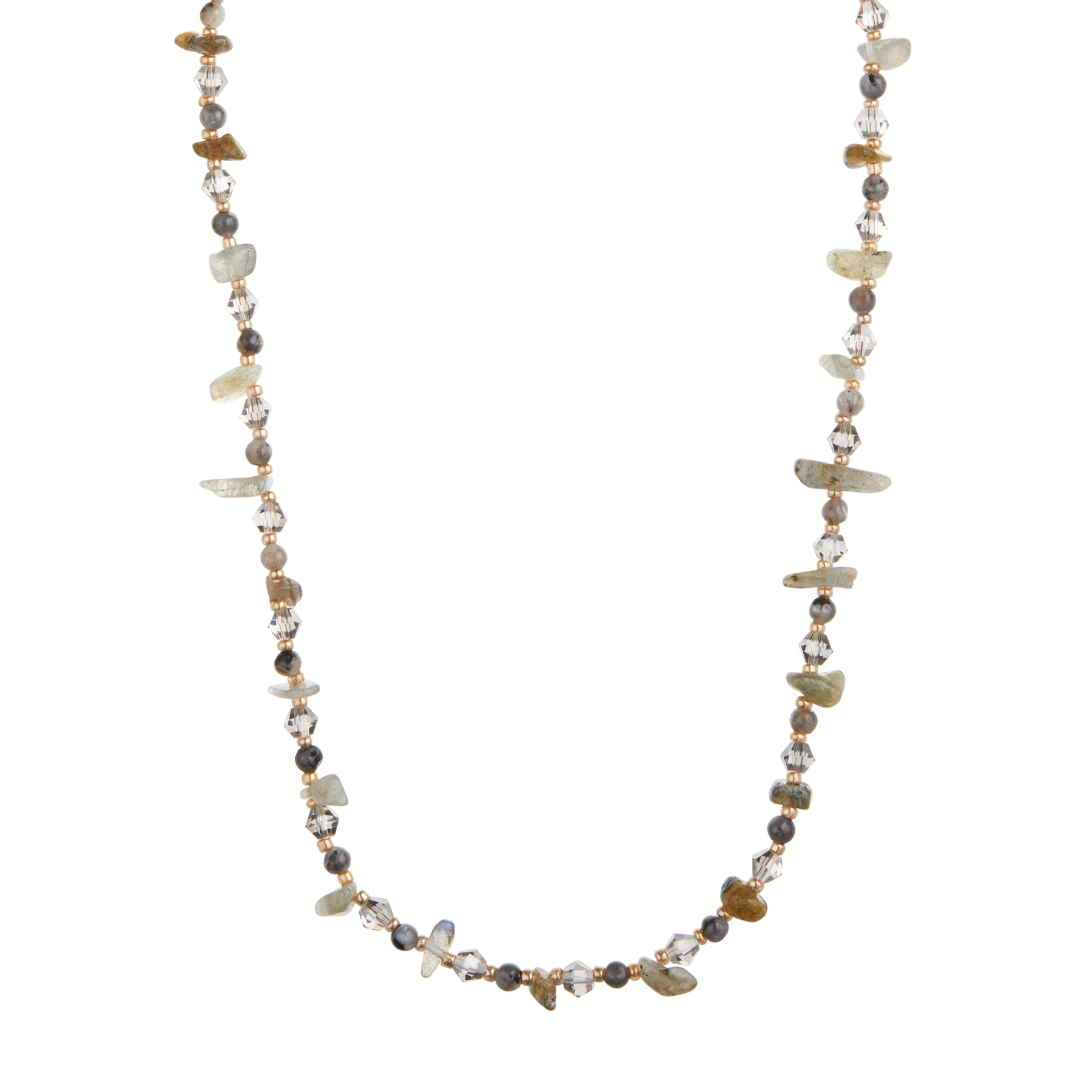 Labradorite Chip Bead Necklace - Labradorite