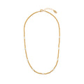 Semi-Precious Beaded Metal Necklace - Pearl