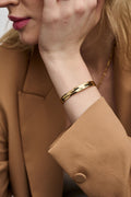 Organic Molten Bangle - Pale Gold