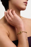 Heart T-Bar Bracelet - Pale Gold