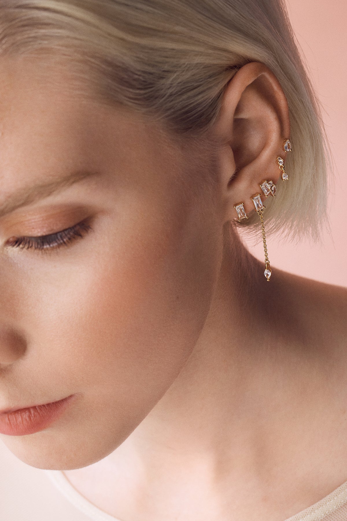 Pretty Crystal Stud & Huggie Ear Party - Crystal