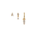 Pretty Crystal Stud & Huggie Ear Party - Crystal