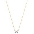 Crystal Butterfly Ditsy Necklace  - Lilac