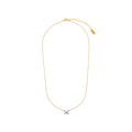 Crystal Butterfly Ditsy Necklace  - Lilac