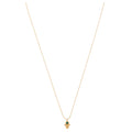 Orelia Hamsa Hand Ditsy Charm Necklace - Emerald