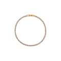 Crystal Cup Chain Tennis Bracelet  - Lavender