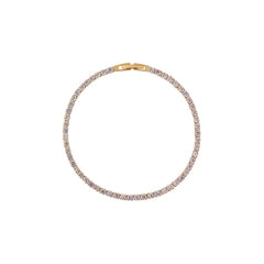 Crystal Cup Chain Tennis Bracelet  - Lavender