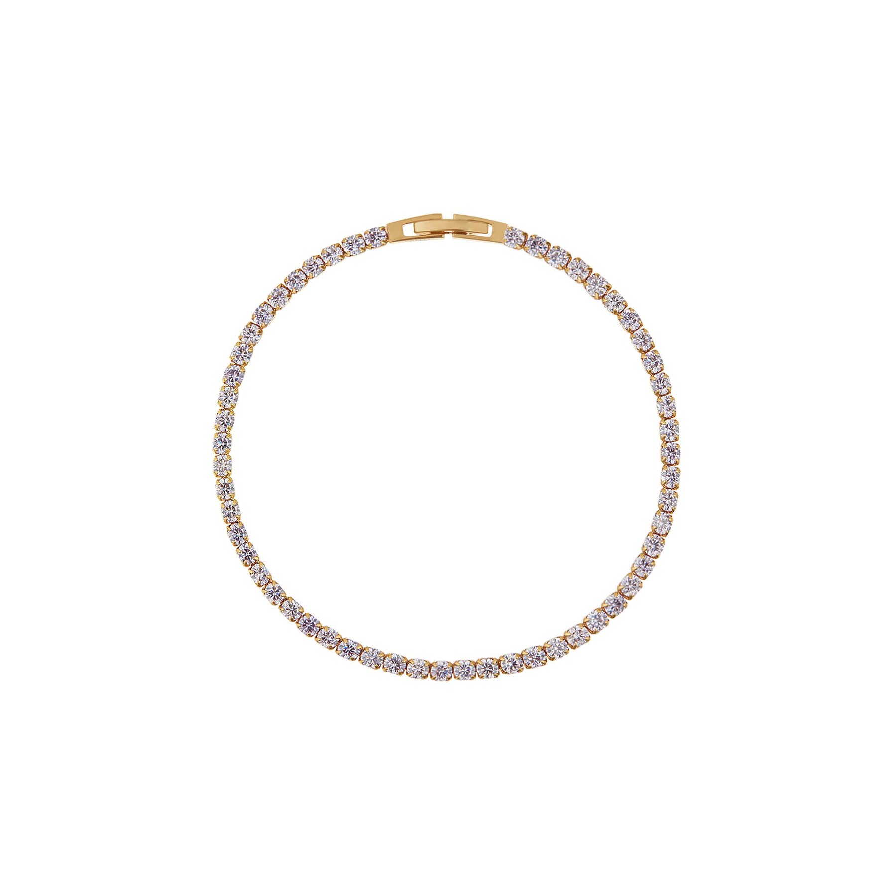 Crystal Cup Chain Tennis Bracelet  - Lavender