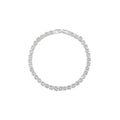Crystal Cup Chain Tennis Bracelet  - Silver