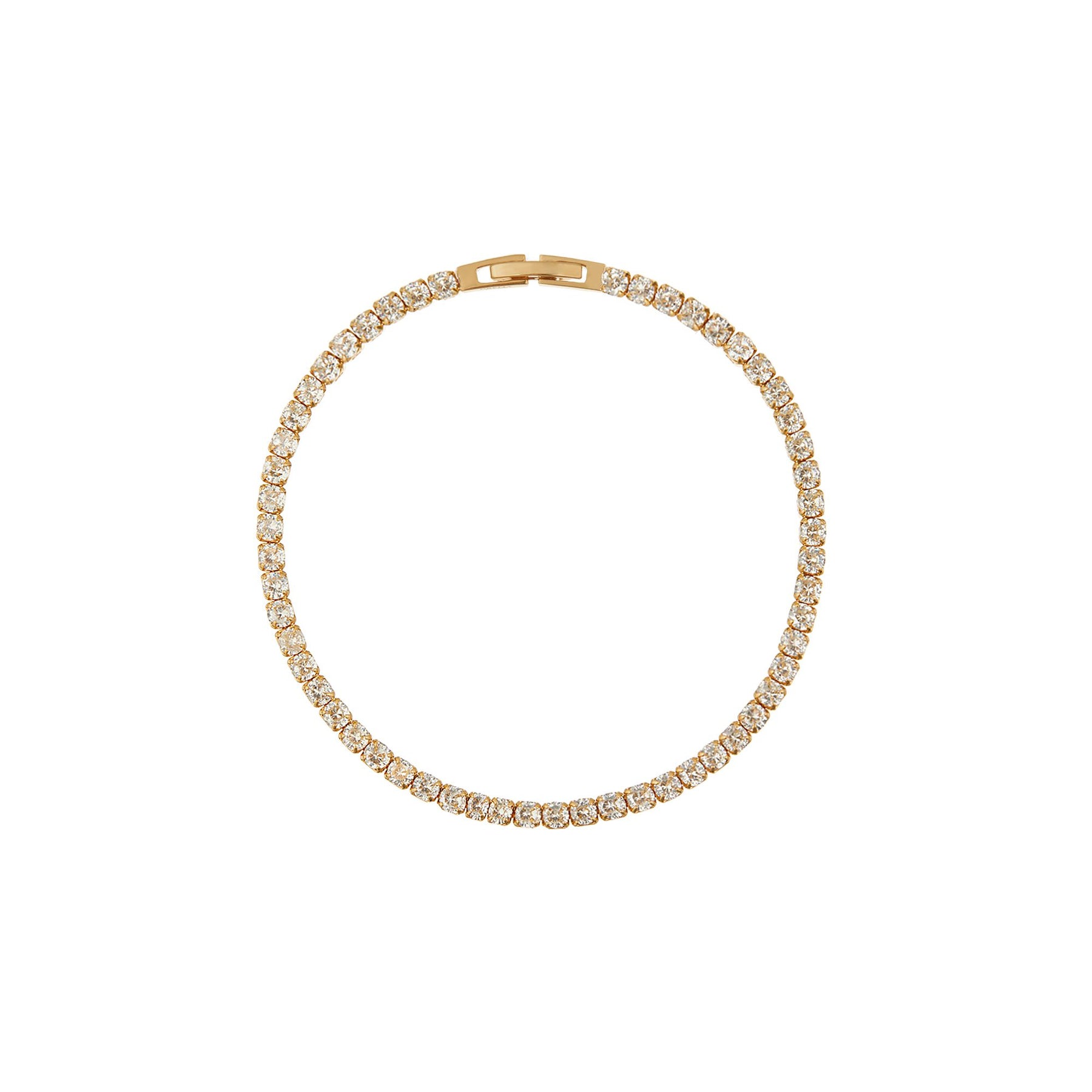 Crystal Cup Chain Tennis Bracelet 19 cm - Crystal