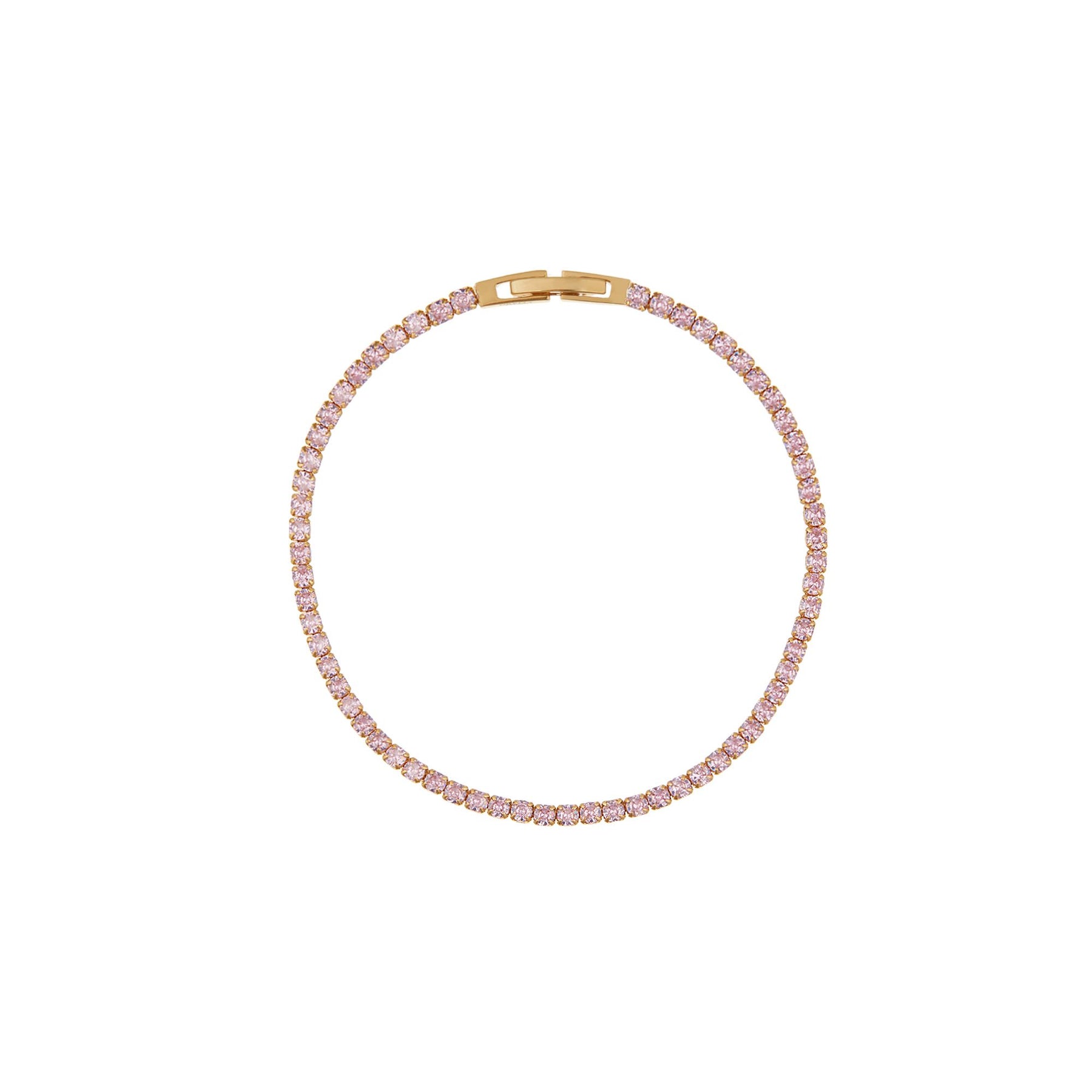 Cup Chain Tennis Bracelet - Light Pink