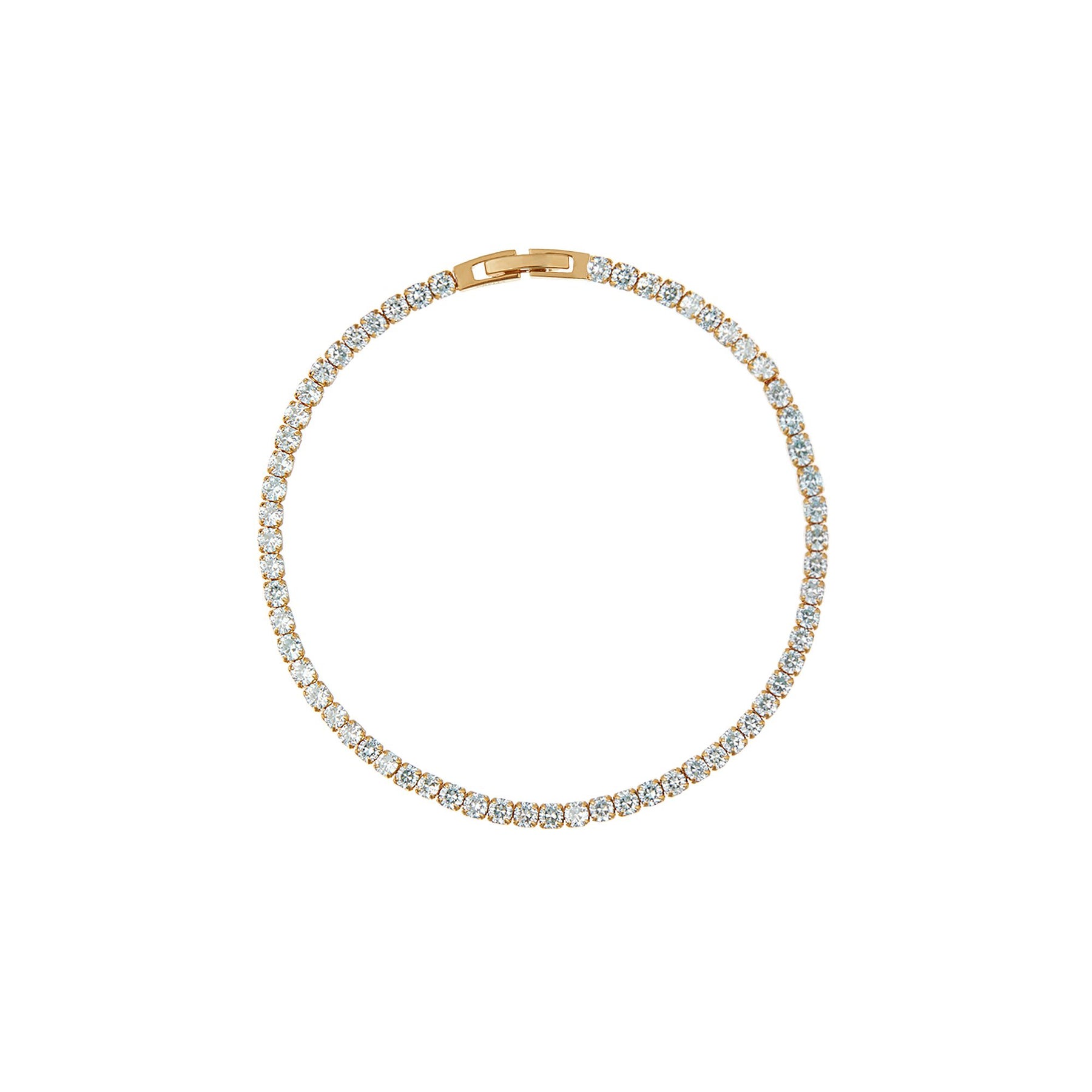 Cup Chain Tennis Bracelet - Aquamarine