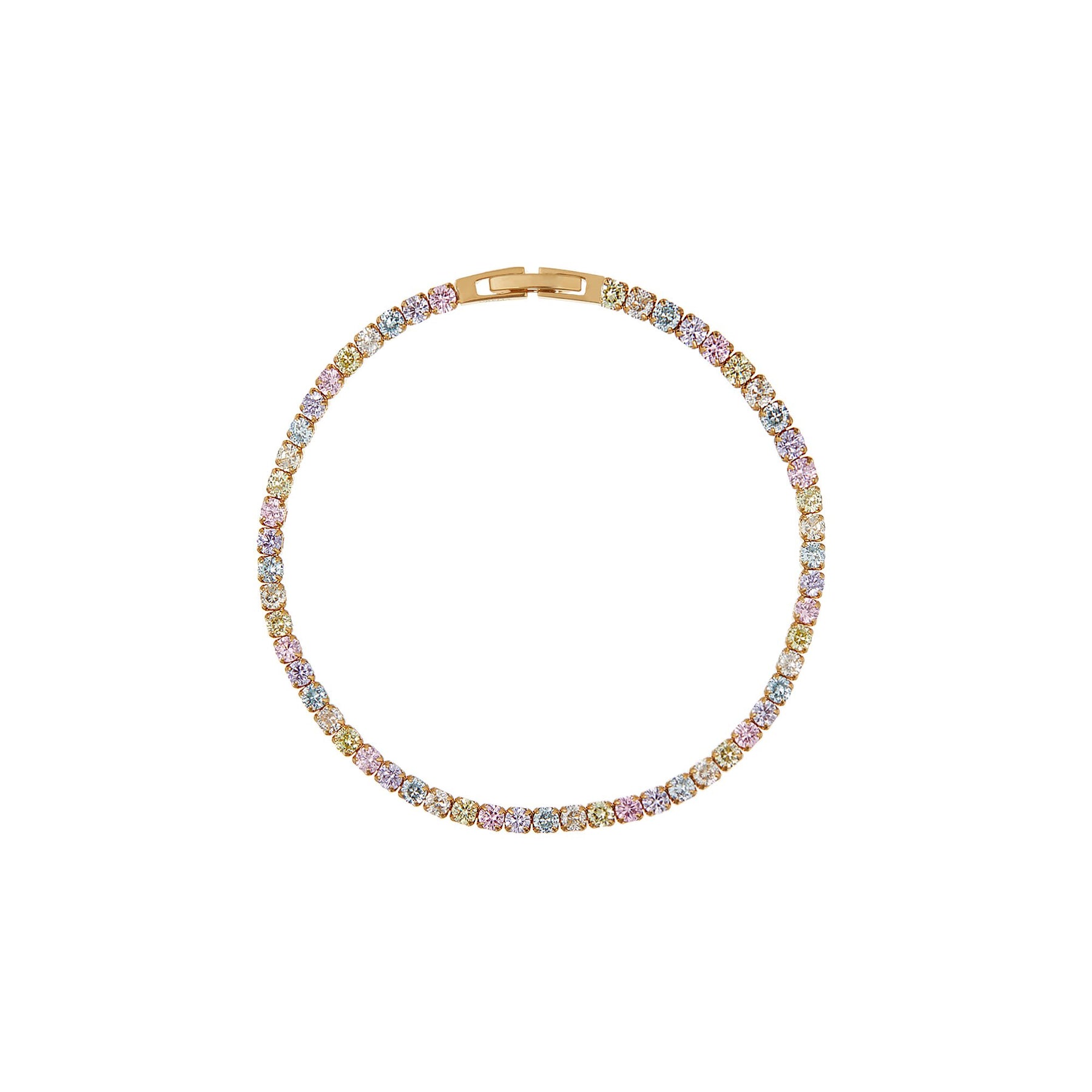 Cup Chain Tennis Bracelet - Rainbow