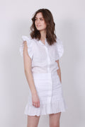 Pauline Linen Shirt - White - Ella & il - T-skjorter & Topper - VILLOID.no