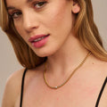 Swarovski Stationed Chain Necklace - Crystal