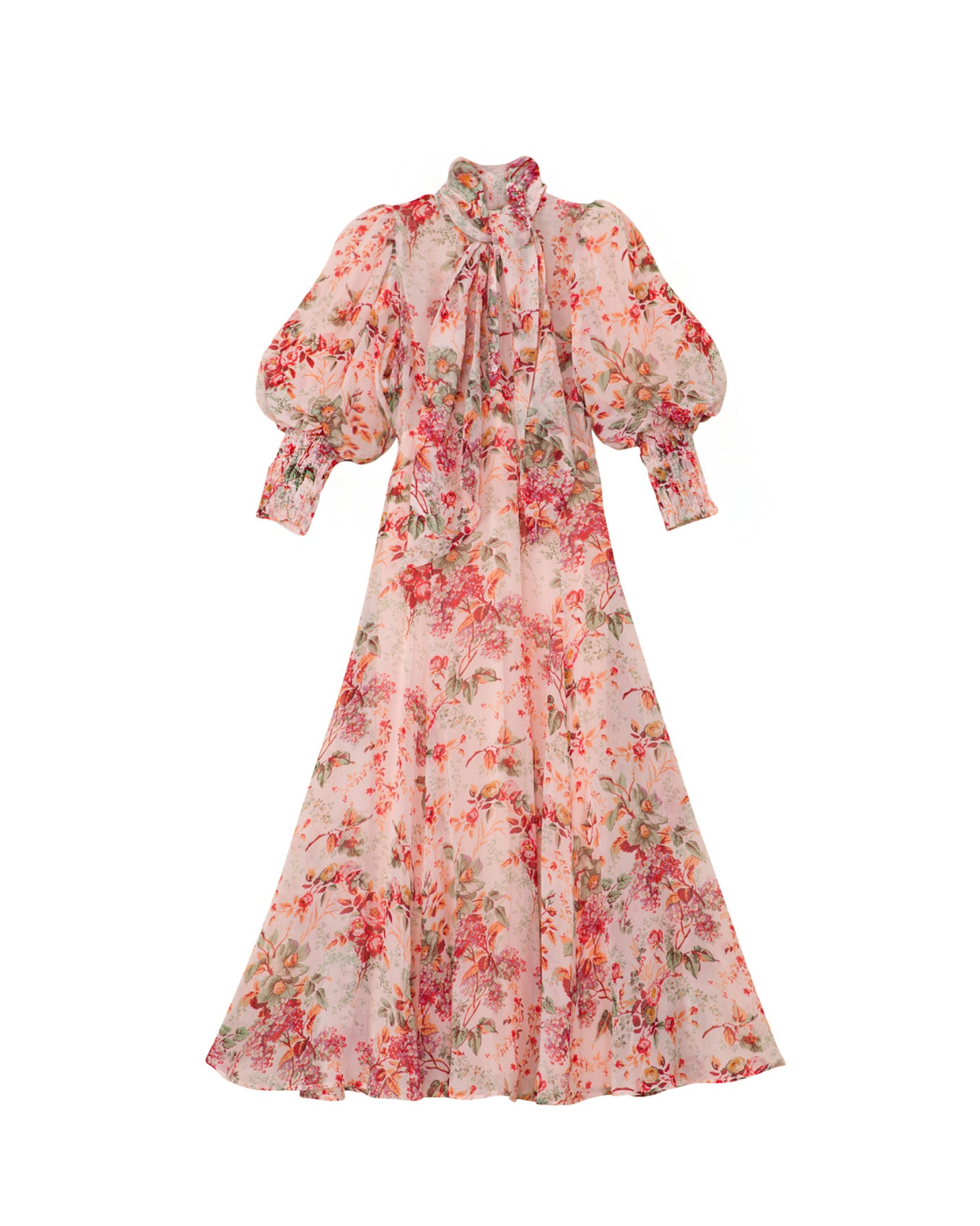 Organza Midi Dress - Pink Blossom