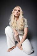 Pippa Rib Tee - Dusty Olive