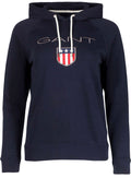 Gant Shield Sweat Hoodie - Evening Blue - GANT - Gensere - VILLOID.no