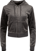 Robertson Classic Velour Zip Hoodie - Top Hat