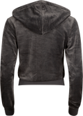 Robertson Classic Velour Zip Hoodie - Top Hat