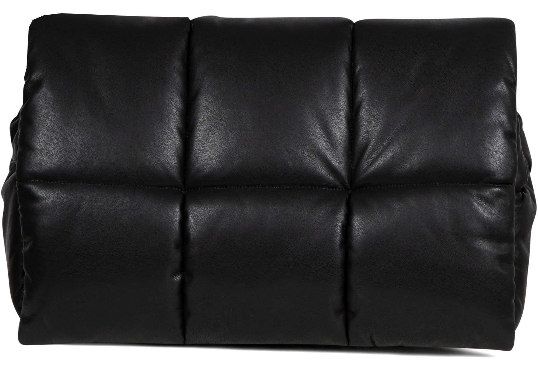 Wanda Faux Leather Clutch Bag - Svart