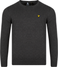 Cotton Merino Crew Jumper - Charcoal Marl