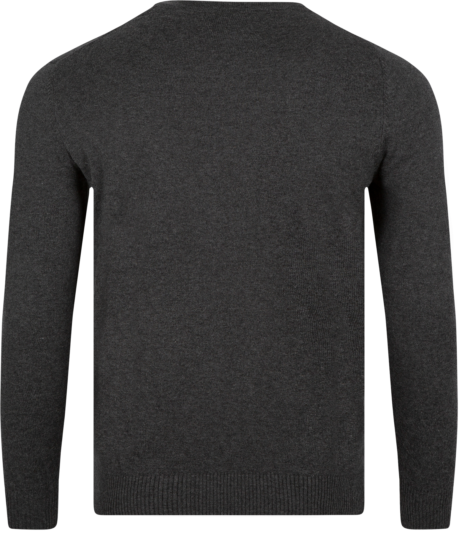 Cotton Merino Crew Jumper - Charcoal Marl