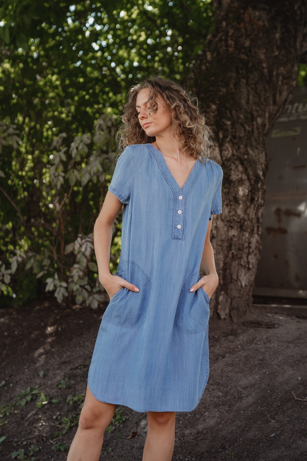 KaminasPW Dress - Medium Blue Denim
