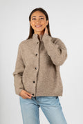 DebbieGZ Short Cardigan - Warm Sand Melange