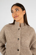 DebbieGZ Short Cardigan - Warm Sand Melange