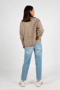 DebbieGZ Short Cardigan - Warm Sand Melange