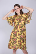 Draped Short Dress - Aspen Gold - MAUD - Kjoler - VILLOID.no
