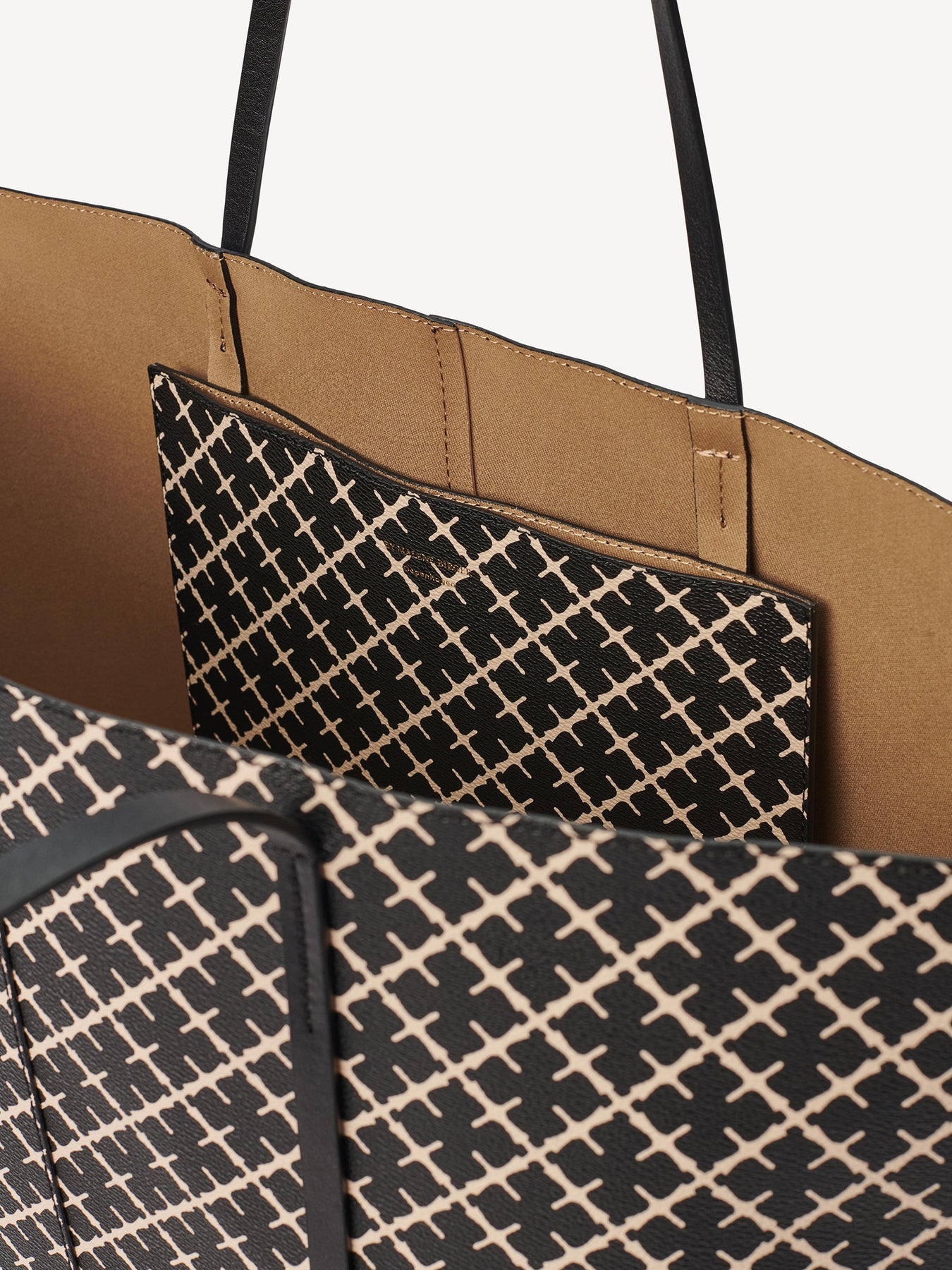 Abi Printed Tote Bag - Black